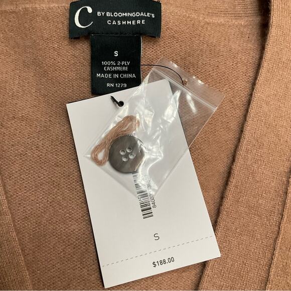 C by Bloomingdale’s 100% Cashmere Women’s Long Sleeve Sweater Size Small NEW NWT - Picture 9 of 9